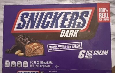 Snickers Dark Ice Cream Bar