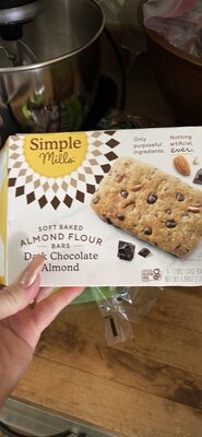 Soft Baked Almond Flour Bars Dark Chocolate Almond