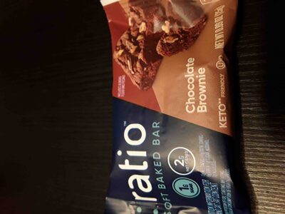 Soft baked bar chocolate brownie