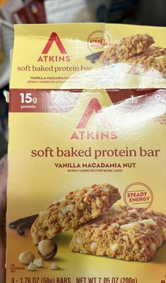 Soft baked protein bar
