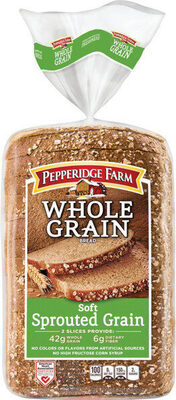 Soft sprouted grain whole grain bread
