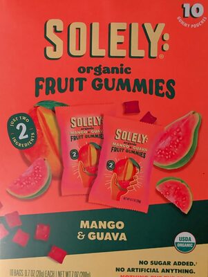 Solely: Organic Fruit Gummies Mango & Guava