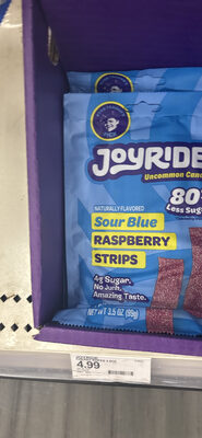 Sour Blue Raspberry Strips
