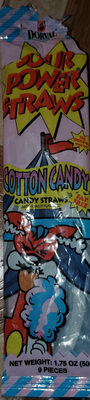 Sour Power Straws, Cotton Candy
