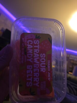 Sour Strawberry Candy Belts