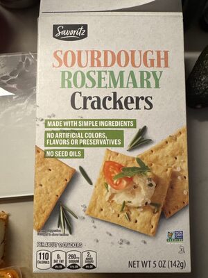 Sourdough Rosemary Crackers