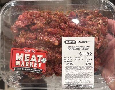 Southwest Beef Street Taco Beef Top Round Fine Fixed With Southwest Marinade