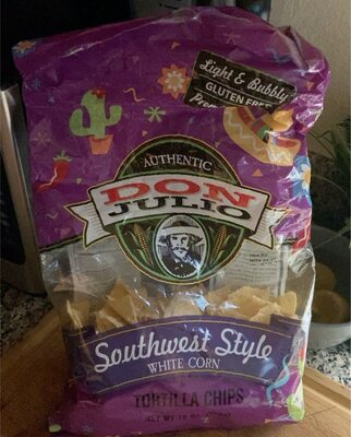 Southwest style white corn tortilla chips
