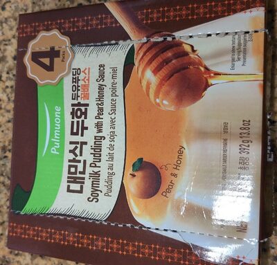 Soy Milk Pudding With Pear & Honey Sauce