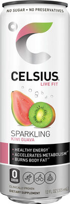 Sparkling kiwi guava fitness drink