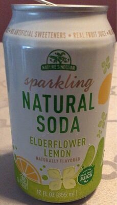 Sparkling Natural Soda Elderflower Lemon