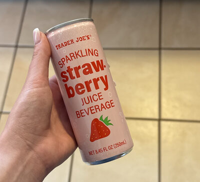 Sparkling Strawberry Juice Beverage