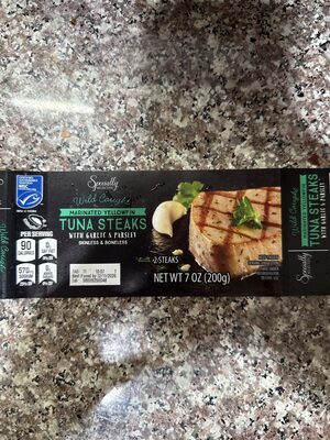 Specially selected Tuna steaks (Aldis)