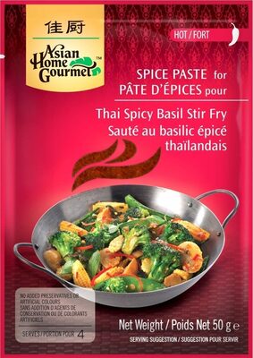 Spice paste for thai spicy basil stir fry