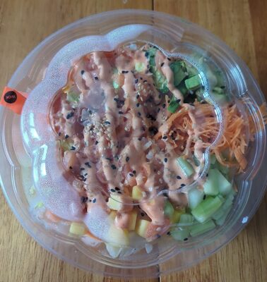 Spicy Salmon Mango Rice Bowl