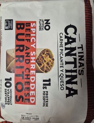 Spicy Shredded Beef And Cheese Burrito