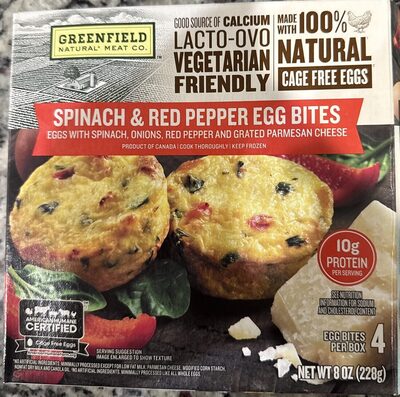 Spinach And Red Pepper Egg Bites