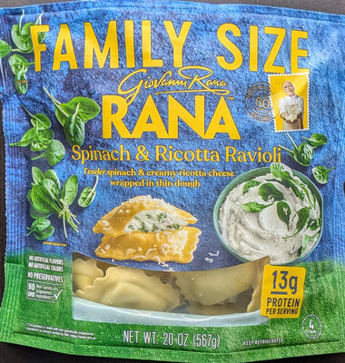 Spinach and ricotta ravioli