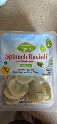 Spinach Ravioli with Mushrooms