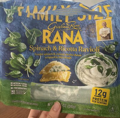 Spinach & ricotta ravioli