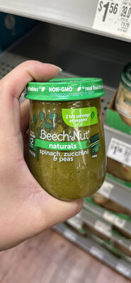 Spinach, zucchini & peas