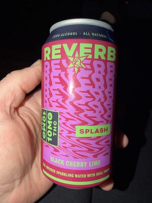 Splash Black Cherry Lime Thc-infused Sparkling Water With Real Fruit