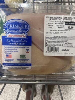 Springer Mountain Boneless Skinless Chicken Breast