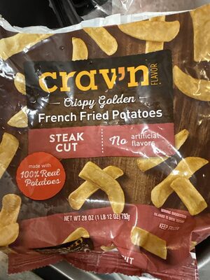 Steak Cut Crispy Golden French Fried Potatoes