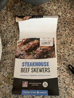 Steakhouse Beef Skewers (Cooked)
