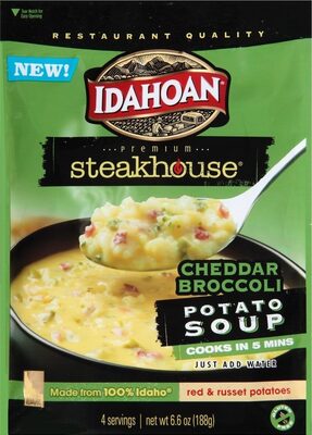 Steakhouse cheddar broccoli potato soup