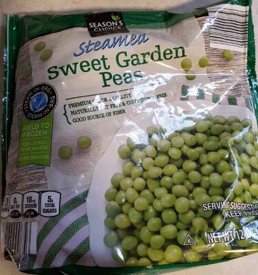 Steamed sweet garden peas
