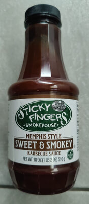 Sticky fingers, smokehouse barbecue sauce, memphis style