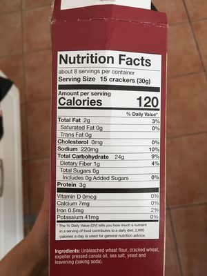 Stoned Wheat Bite Size Crackers