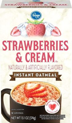 Strawberries & cream instant oatmeal packets
