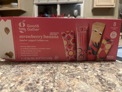 strawberry banana lowfat yogurt tubes