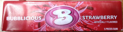 Strawberry flavor bubble gum