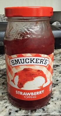 Strawberry flavored topping