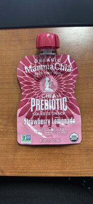 Strawberry Lemonade Chia Prebiotic Squeeze Snack