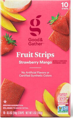 Strawberry mango fruit strips