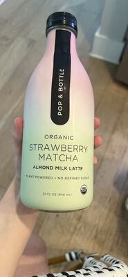Strawberry Matcha Almond Milk Latte