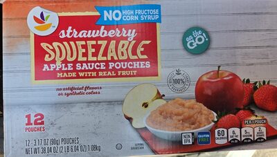 Strawberry Squeezable Apple Sauce