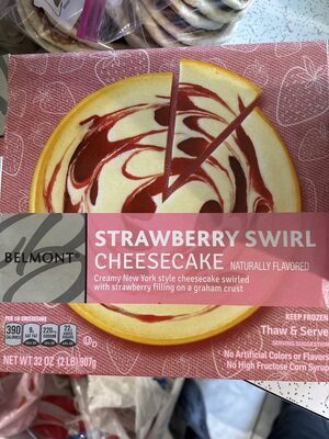 Strawberry swirl cheesecake