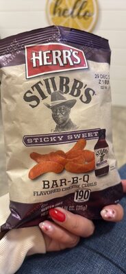 STUBB'S Sticky Sweet Bar-B-Q Flavored Cheese Curls