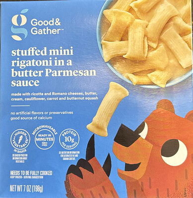 Stuffed Mini Rigatoni in a Butter Parmesan Sauce