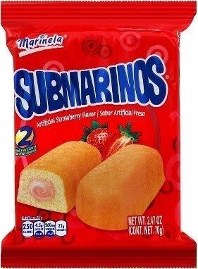 Submarinos strawberry creme filled snack cakes