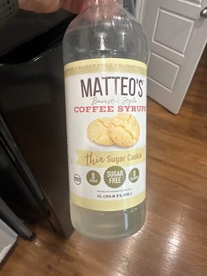 Sugar cookie, sugar-free coffee syrup