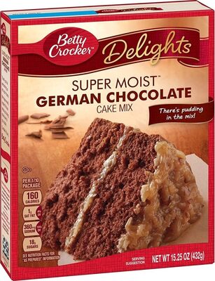 Super moist cake mix german chocolate box