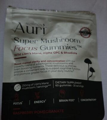 Super Mushroom FOCUS Gummies Wils Lion's Mane, Alpha GPC & Rhodiola