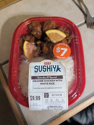 Sushiya Orange Chicken With White Rice