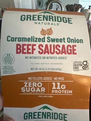 Sweet Onion Beef Sausage